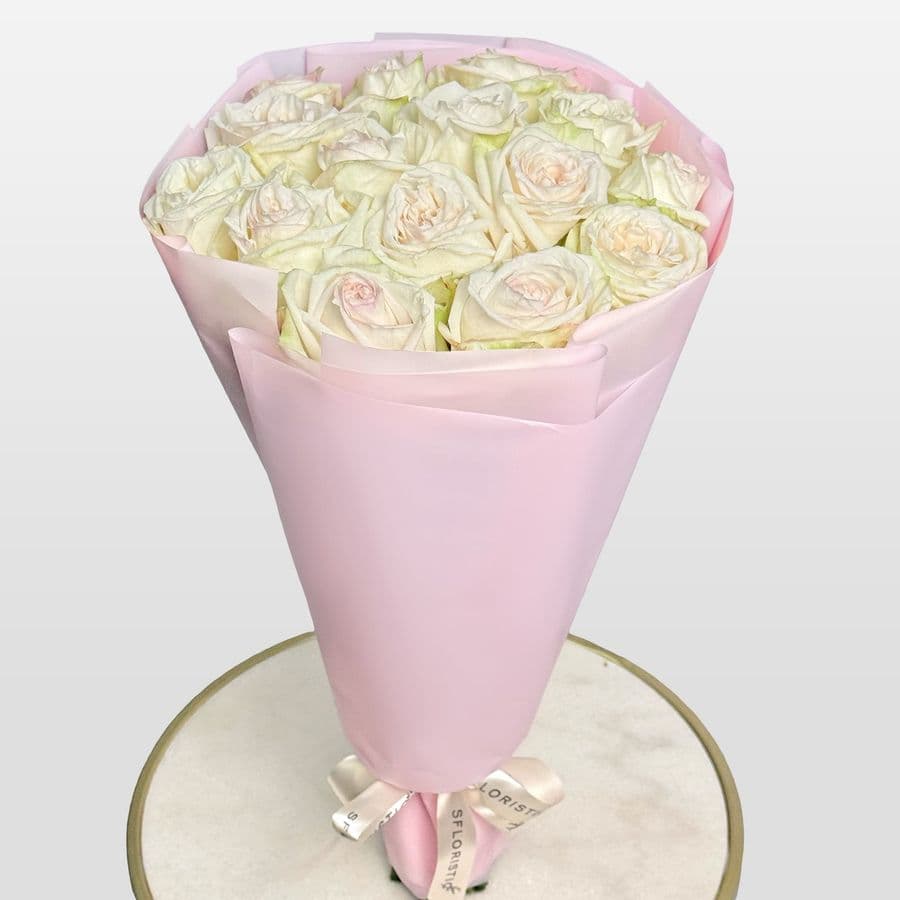 Букет из Пионовидных Роз 15 шт «Секрет Королевы»