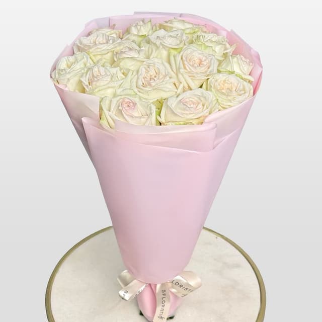 Букет из Пионовидных Роз 15 шт «Секрет Королевы»