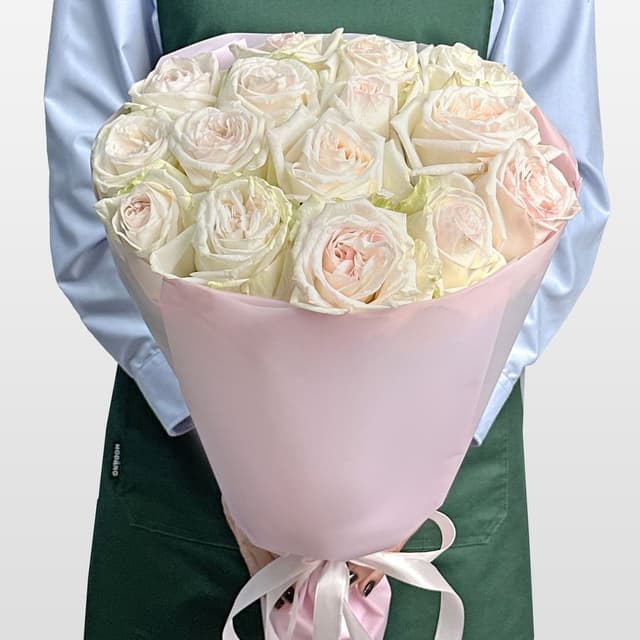 Букет из Пионовидных Роз 15 шт «Секрет Королевы»