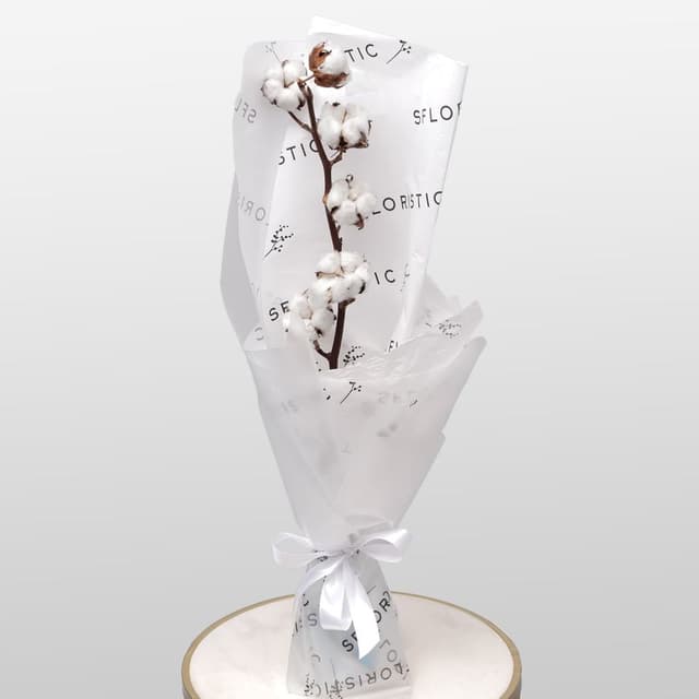 Букет из ветки Хлопка «Мягкое Прикосновение»