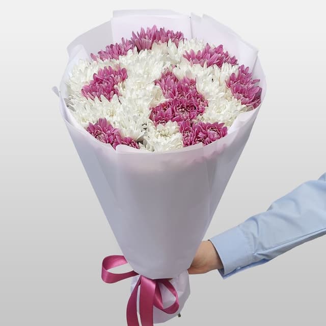 Букет из Кустовых Хризантем 25 шт «Зимняя Ягода»