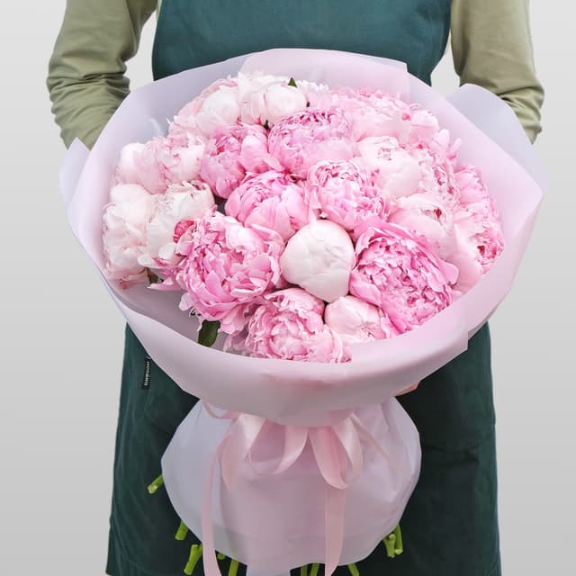 Букет из 25 Пионов «Вкус Любви»