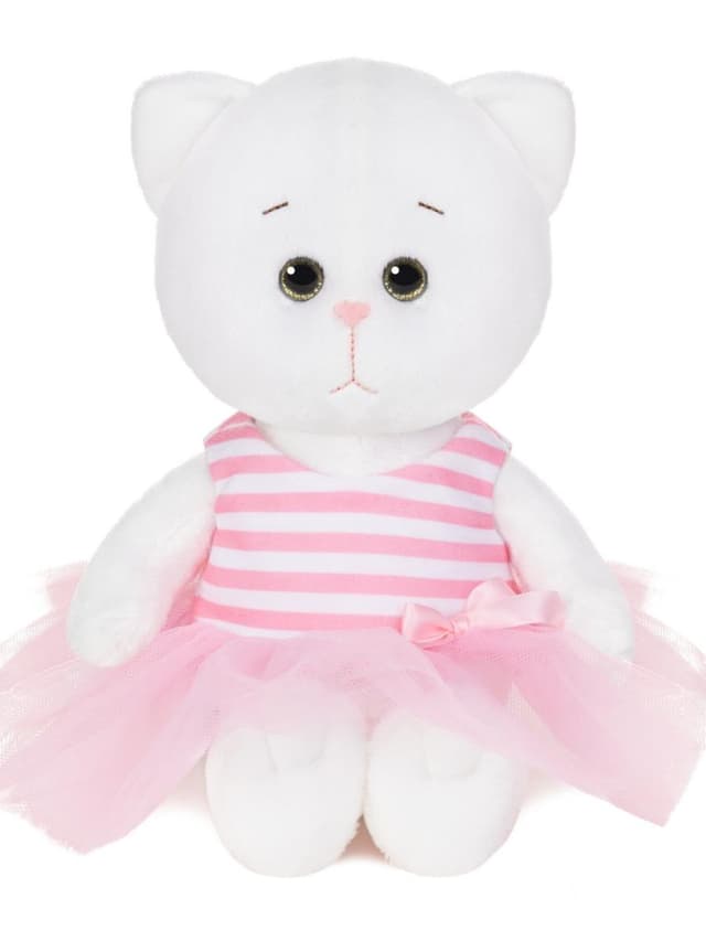 Мягкая игрушка Мышель в Полосатом Розовом Платье с Бантиком Мягкая игрушка Мышель в Полосатом Розовом Платье с Бантиком