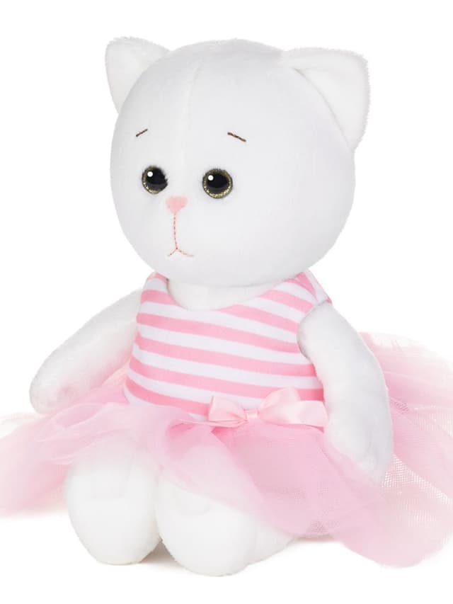 Мягкая игрушка Мышель в Полосатом Розовом Платье с Бантиком Мягкая игрушка Мышель в Полосатом Розовом Платье с Бантиком