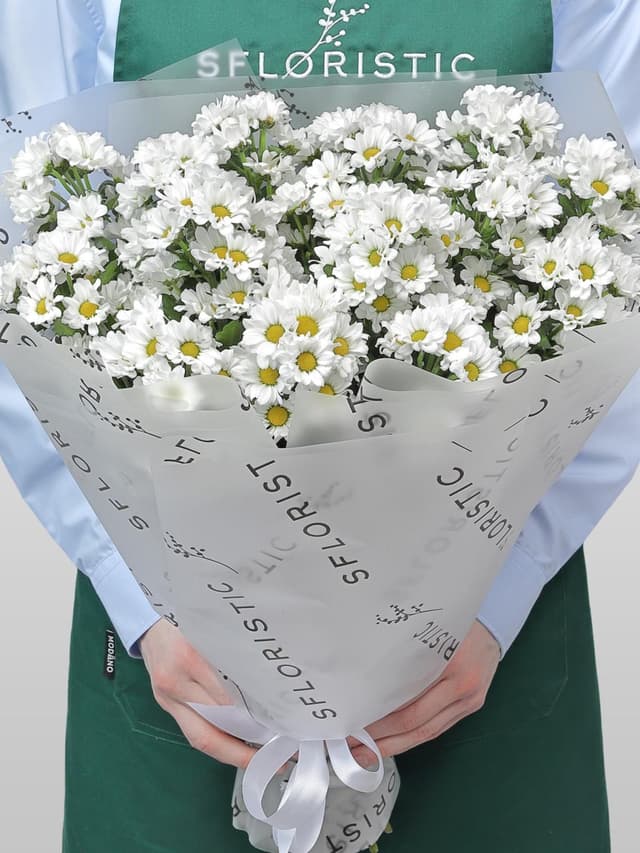 Букет из Белых Хризантем Сантини 15 шт «Нежность Дня» Букет из Белых Хризантем Сантини 15 шт «Нежность Дня»