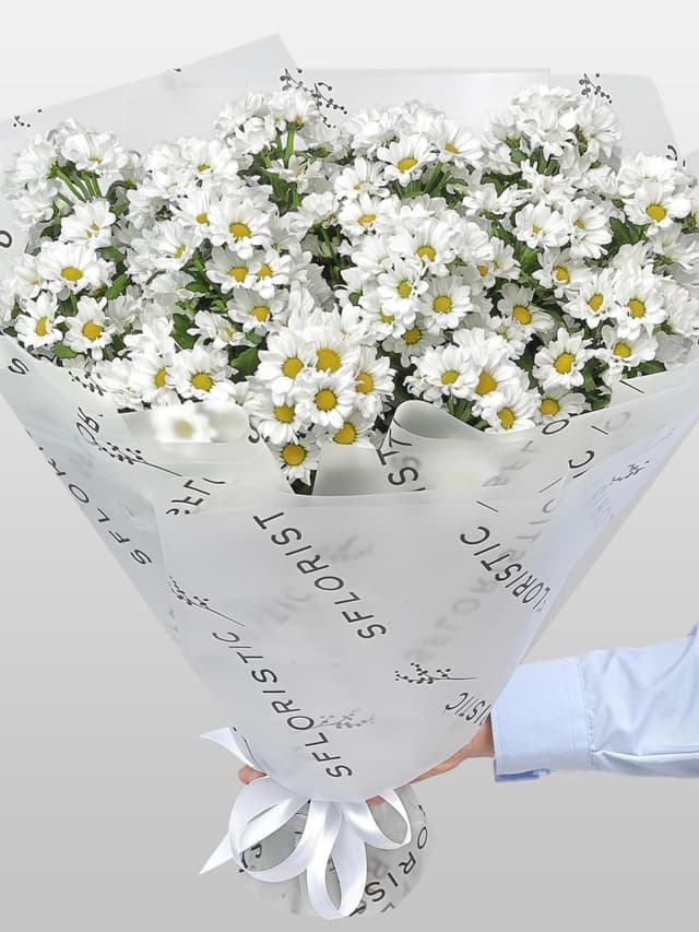 Букет из Белых Хризантем Сантини 15 шт «Нежность Дня» Букет из Белых Хризантем Сантини 15 шт «Нежность Дня»