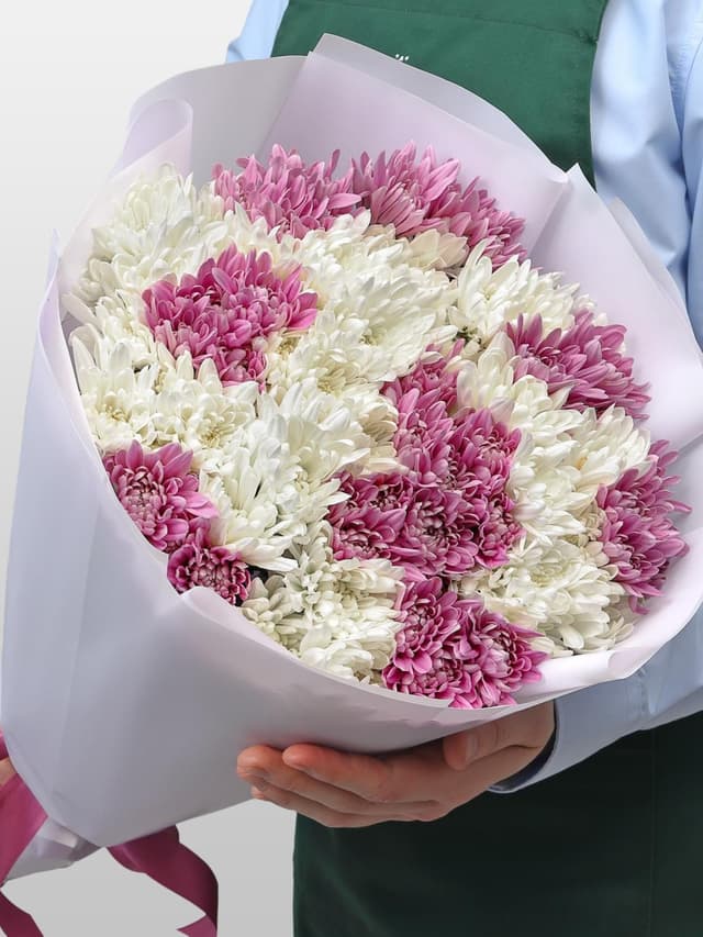 Букет из Хризантем 25 шт «Зимняя Ягода» Букет из Хризантем 25 шт «Зимняя Ягода»