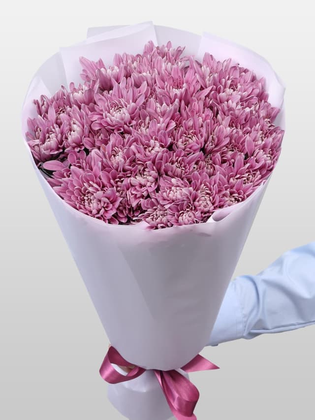 Букет из Сиреневых Хризантем 15 шт «Аристократка» Букет из Сиреневых Хризантем 15 шт «Аристократка»