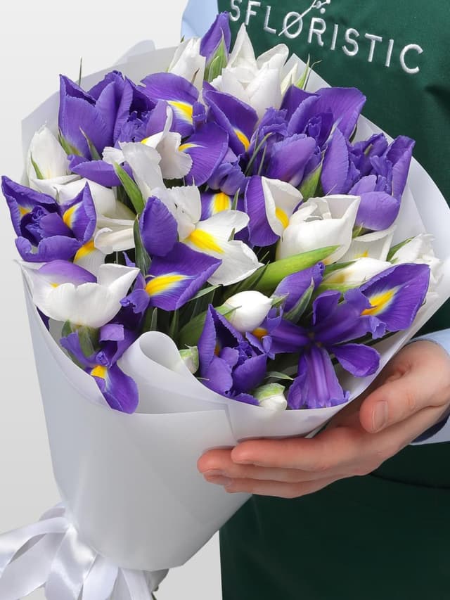 Букет из микса Ириса 31 шт «Счастливый случай» Букет из микса Ириса 31 шт «Счастливый случай»