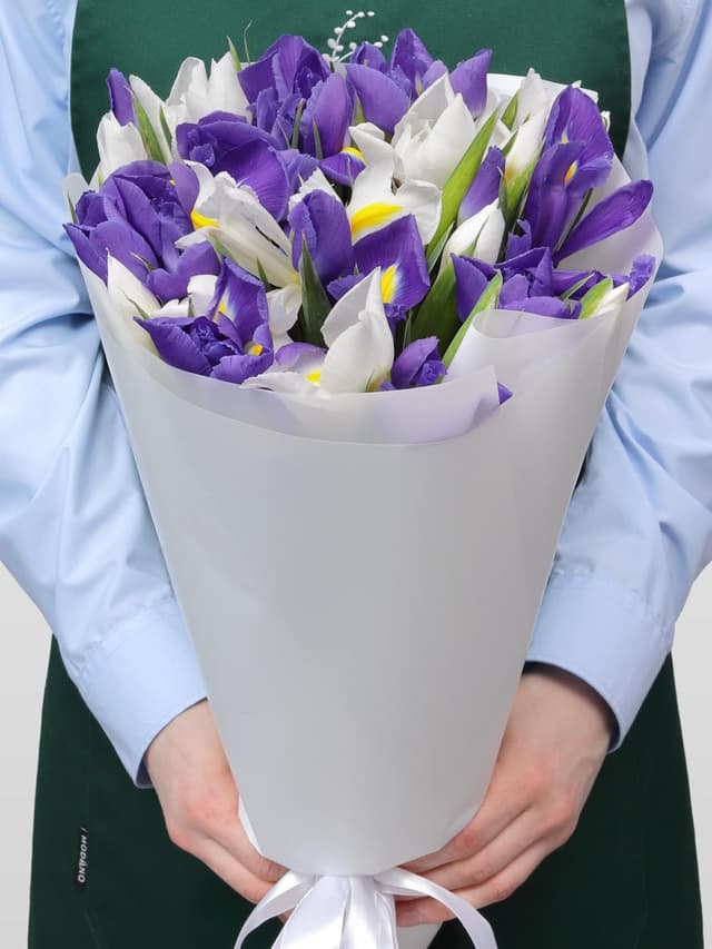 Букет из микса Ириса 31 шт «Счастливый случай» Букет из микса Ириса 31 шт «Счастливый случай»