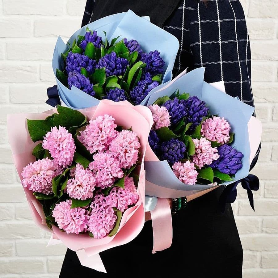 Букет из Синих Гиацинтов «Сапфировый Блюз»