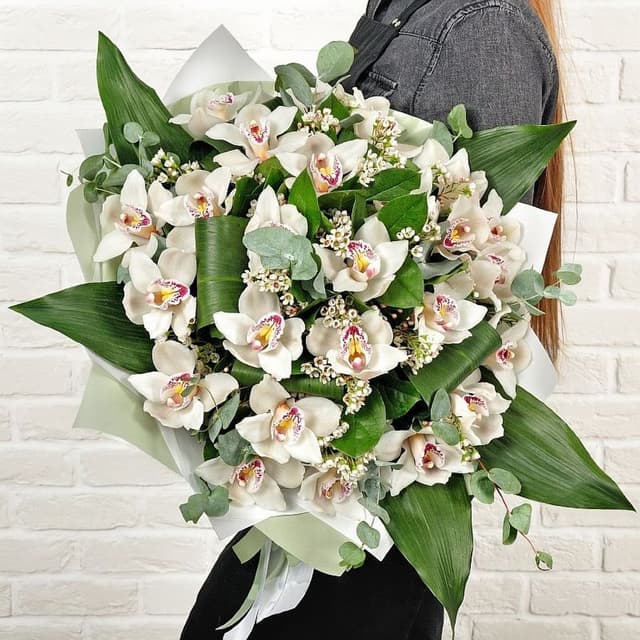 Букет из белых Орхидей «Эрида» Букет из белых Орхидей «Эрида»