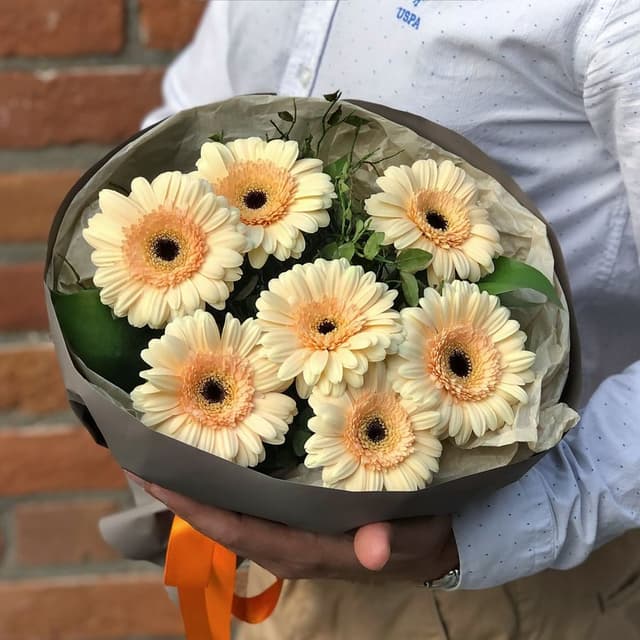 Букет из кремовых Гермини «Сливочный» Букет из кремовых Гермини «Сливочный»