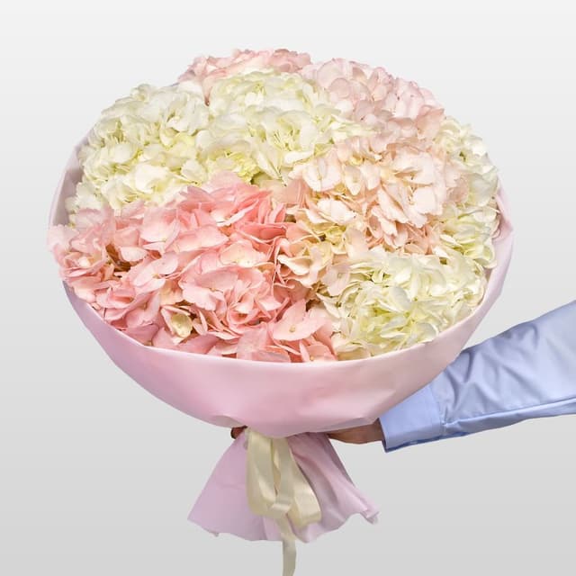 Букет из розовой и белой Гортензии «Аттракционы» Букет из розовой и белой Гортензии «Аттракционы»