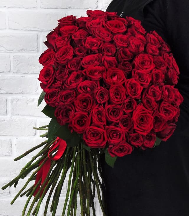Букет из красных Роз 80 см 101 шт «Ред Наоми» Букет из красных Роз 80 см 101 шт «Ред Наоми»