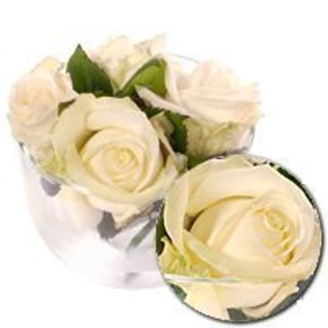 Композиция из Роз «Белый шар» Композиция из Роз «Белый шар»