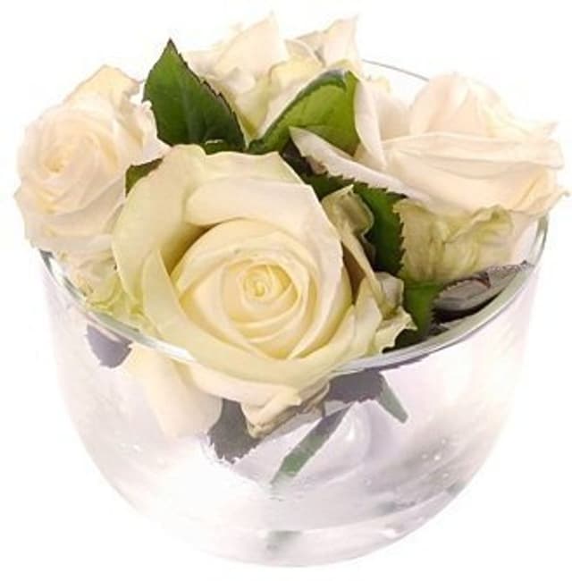 Композиция из Роз «Белый шар» Композиция из Роз «Белый шар»