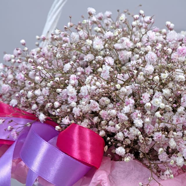 Композиция из розовых Гипсофил в корзине «Розовые облака» с доставкой по Москве Композиция из розовых Гипсофил в корзине «Розовые облака» с доставкой по Москве