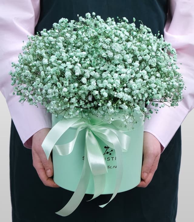 Композиция из гипсофилы «Оливка» Композиция из гипсофилы «Оливка»