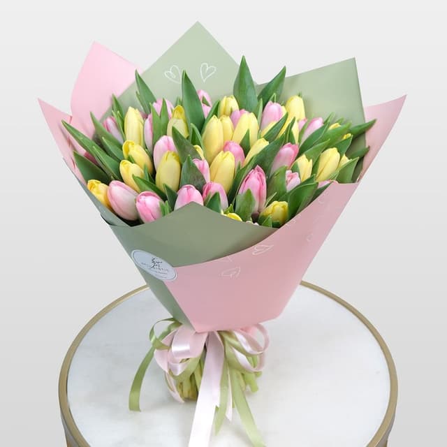 Букет тюльпанов 51 шт «Трепетные чувства» Букет тюльпанов 51 шт «Трепетные чувства»