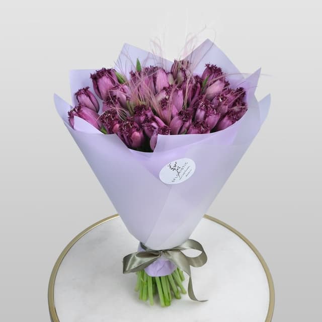 Букет из Тюльпанов 35 шт и Стифы «Преданная любовь» Букет из Тюльпанов 35 шт и Стифы «Преданная любовь»