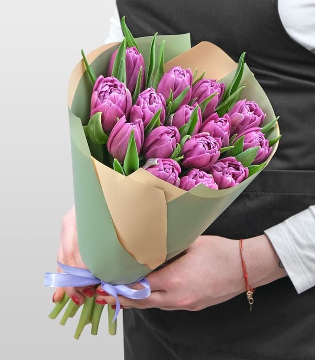 Букет из Тюльпанов 15 шт «Кусочек Рая» Букет из Тюльпанов 15 шт «Кусочек Рая»