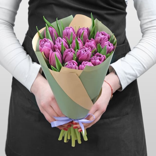 Букет из Тюльпанов 15 шт «Кусочек Рая» Букет из Тюльпанов 15 шт «Кусочек Рая»