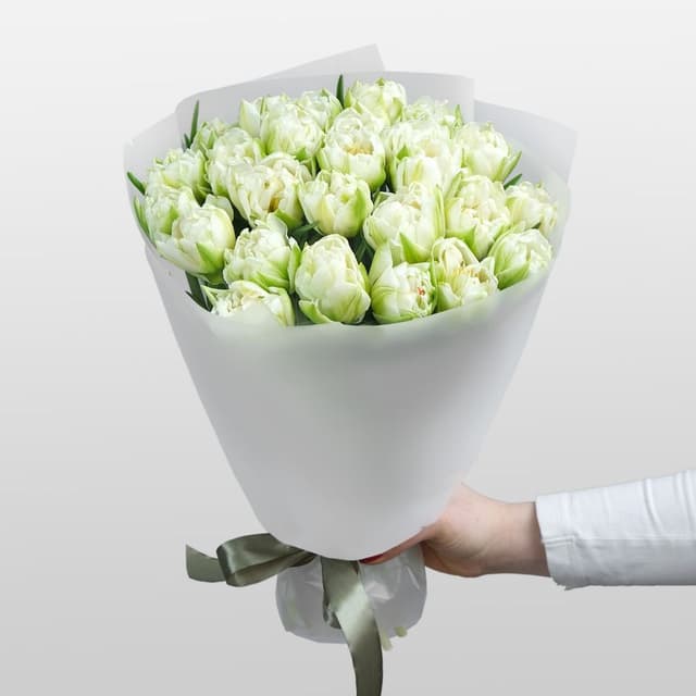 Букет из Пионовидных Тюльпанов 31 шт «Любовная Любовь» Букет из Пионовидных Тюльпанов 31 шт «Любовная Любовь»