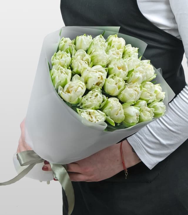 Букет из Пионовидных Тюльпанов 31 шт «Любовная Любовь» Букет из Пионовидных Тюльпанов 31 шт «Любовная Любовь»