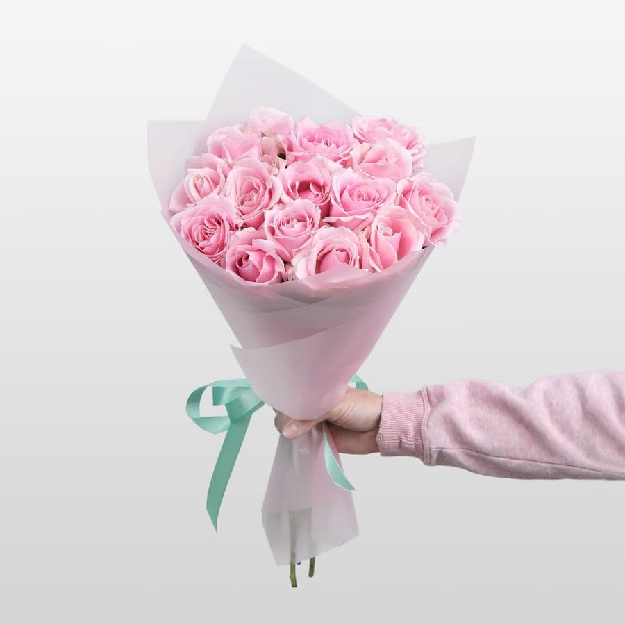 Букет розовых Роз 60 см «Бономиана»