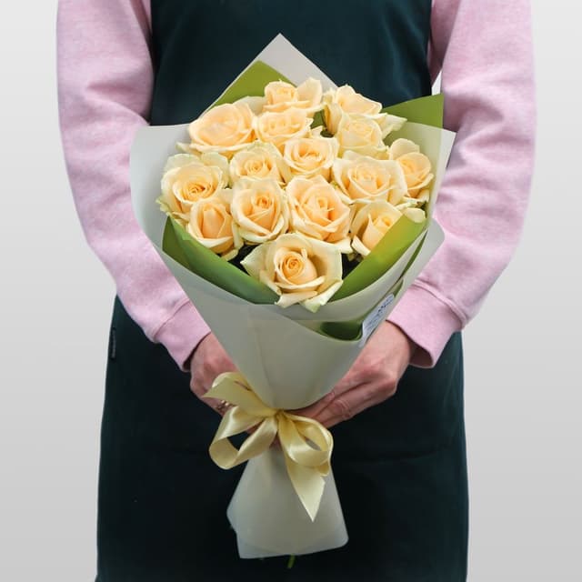 Букет из персиковых Роз 60 см «Рея» Букет из персиковых Роз 60 см «Рея»