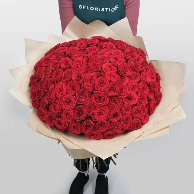 Букет из красных Роз 125 шт 80 см «Авиэтта» Букет из красных Роз 125 шт 80 см «Авиэтта»