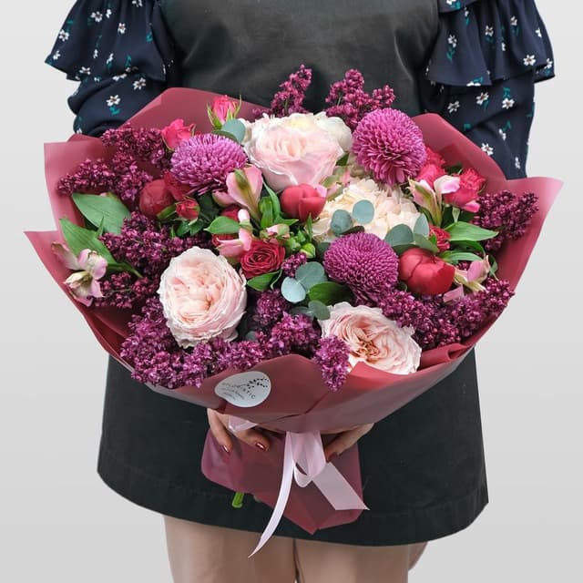 Букет из Роз, Пионов и Гортензии «Марго» Букет из Роз, Пионов и Гортензии «Марго»