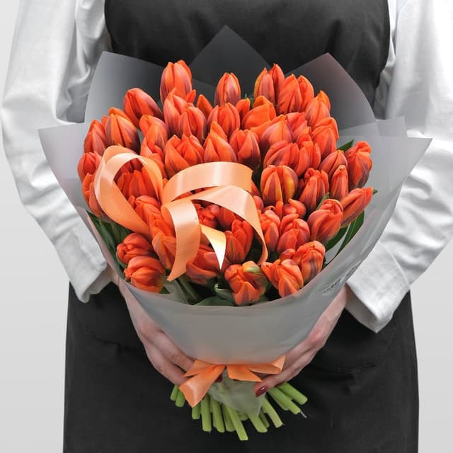 Букет из Тюльпанов 51шт «Хургада» Букет из Тюльпанов 51шт «Хургада»