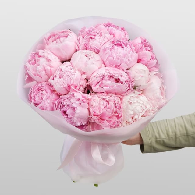 Букет из 15 Пионов «Розовое Суфле» Букет из 15 Пионов «Розовое Суфле»