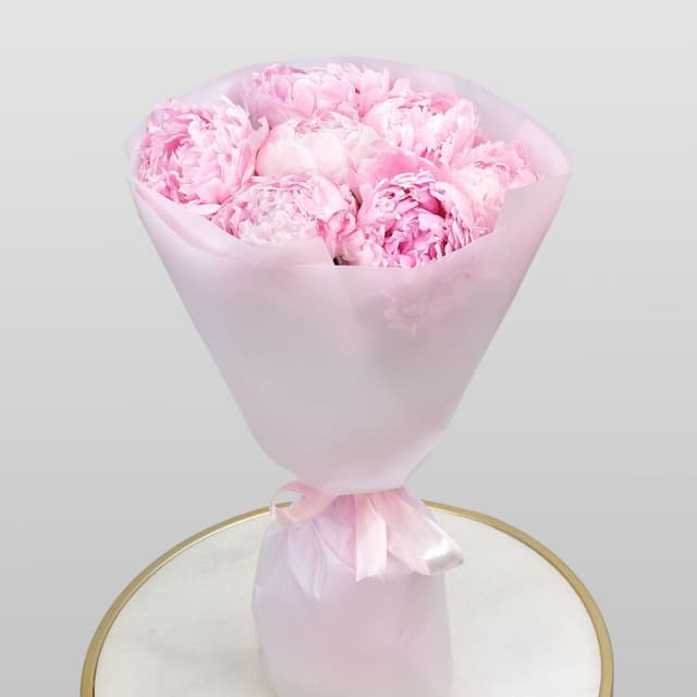 Букет из 7 Пионов «Розовые Хлопья» Букет из 7 Пионов «Розовые Хлопья»