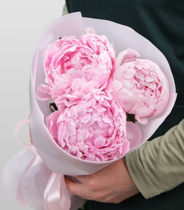 Букет из 3 Пионов «Лямур» Букет из 3 Пионов «Лямур»