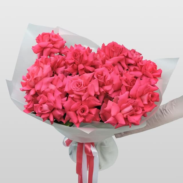 Букет малиновых Роз «Блюз» Букет малиновых Роз «Блюз»