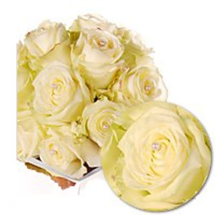 Букет из белых Роз «Зимнее тепло»