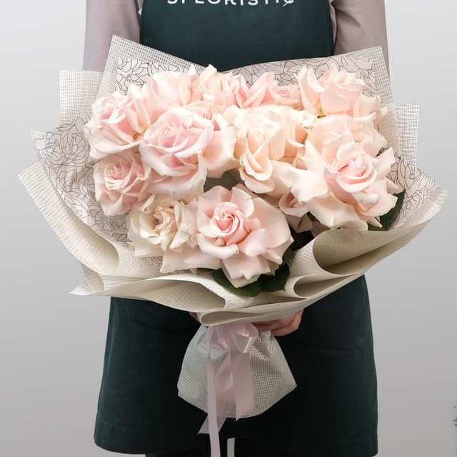 Букет розовых Роз «Милая кудряшка» Букет розовых Роз «Милая кудряшка»