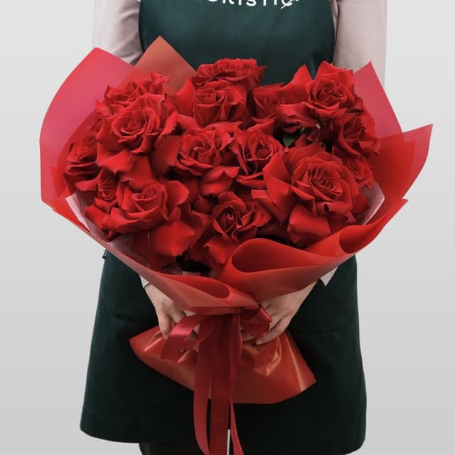 Букет красных Роз «Огонь Любви» Букет красных Роз «Огонь Любви»