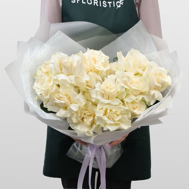 Букет белых Роз «Цефея» Букет белых Роз «Цефея»