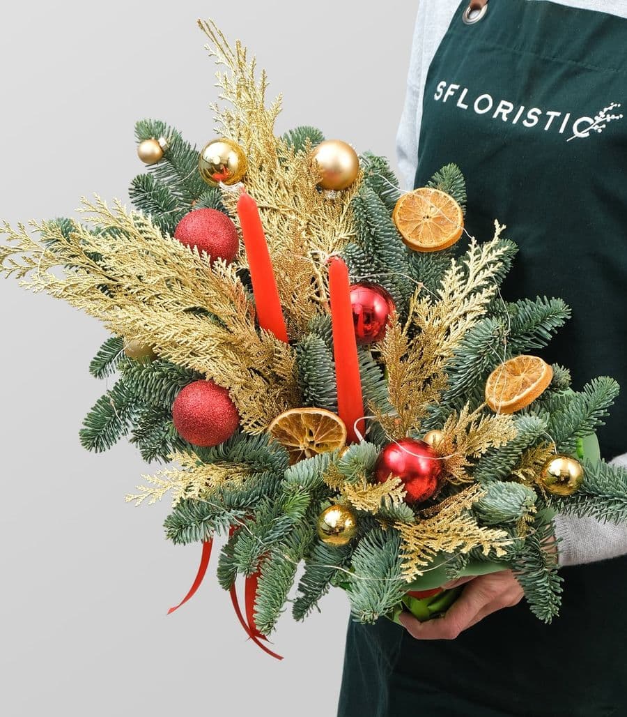 Композиция из Нобилиса «Золотая Зимушка»