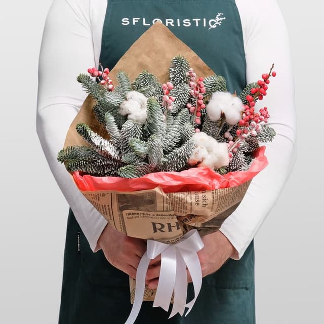 Букет из Нобилиса «Дед Мороз» Букет из Нобилиса «Дед Мороз»
