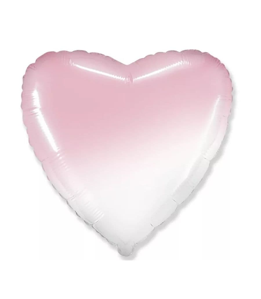 Шар Сердце, Бело-розовый градиент