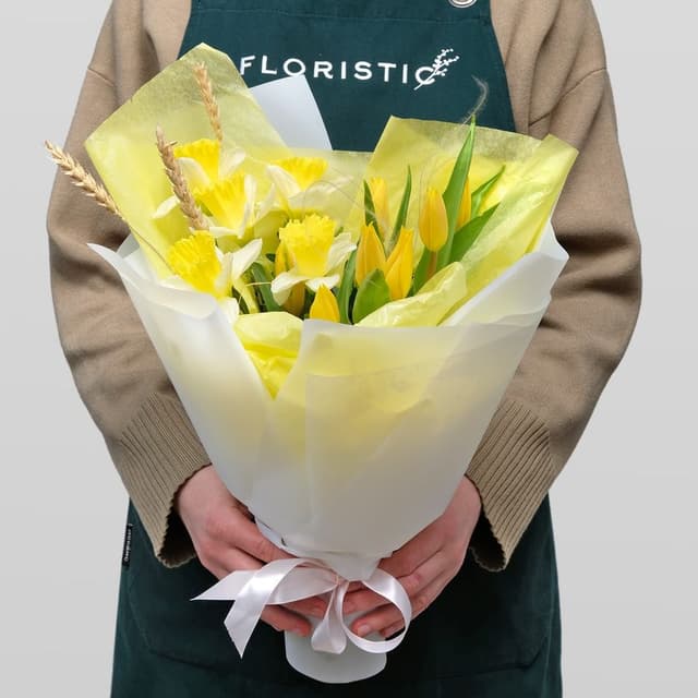 Букет из Тюльпана и Нарциссов «Солнечный рассвет» Букет из Тюльпана и Нарциссов «Солнечный рассвет»