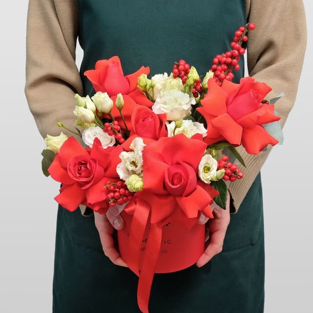 Композиция из Роз и Эустомы «Амалия» Композиция из Роз и Эустомы «Амалия»