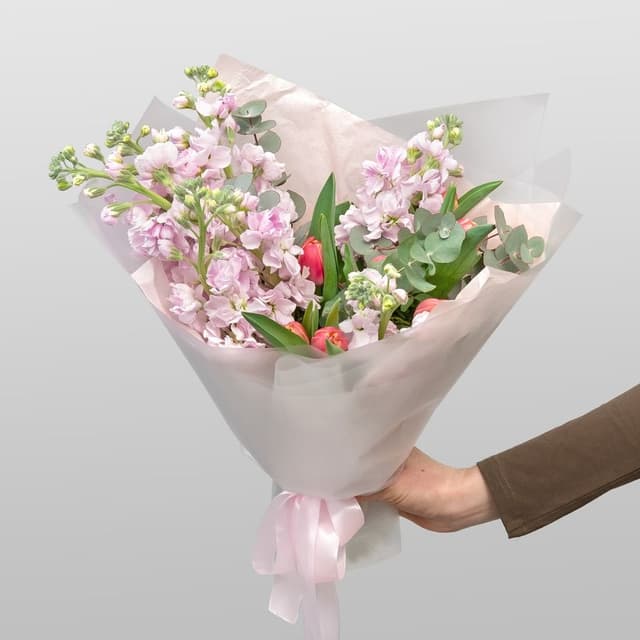 Букет из Тюльпанов и Маттиол «Чудо Мое» Букет из Тюльпанов и Маттиол «Чудо Мое»