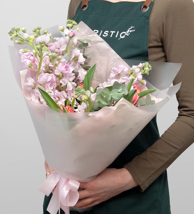 Букет из Тюльпанов и Маттиол «Чудо Мое» Букет из Тюльпанов и Маттиол «Чудо Мое»