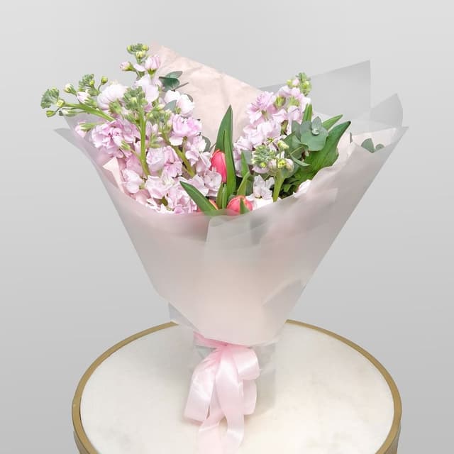 Букет из Тюльпанов и Маттиол «Чудо Мое» Букет из Тюльпанов и Маттиол «Чудо Мое»